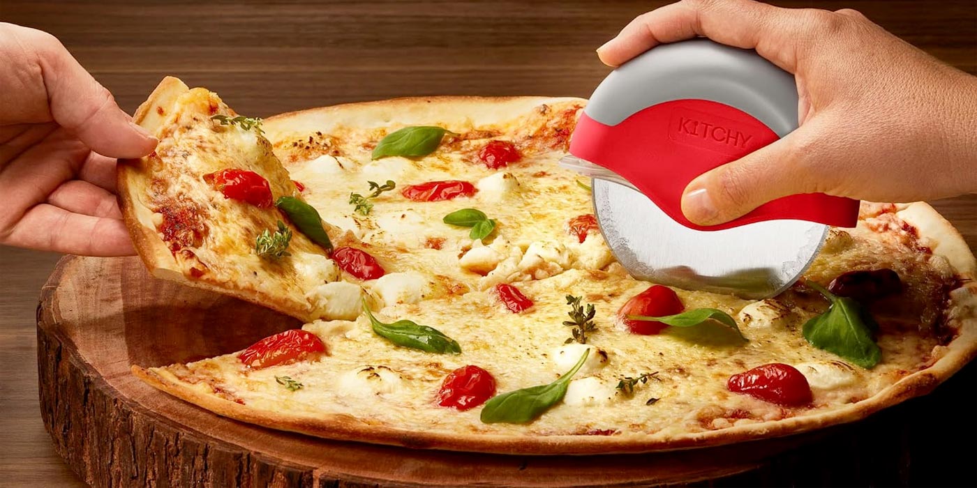 Kitchy's unique pizza cutter wheel is dishwasher safe and easy to use at 8 (39 off)
