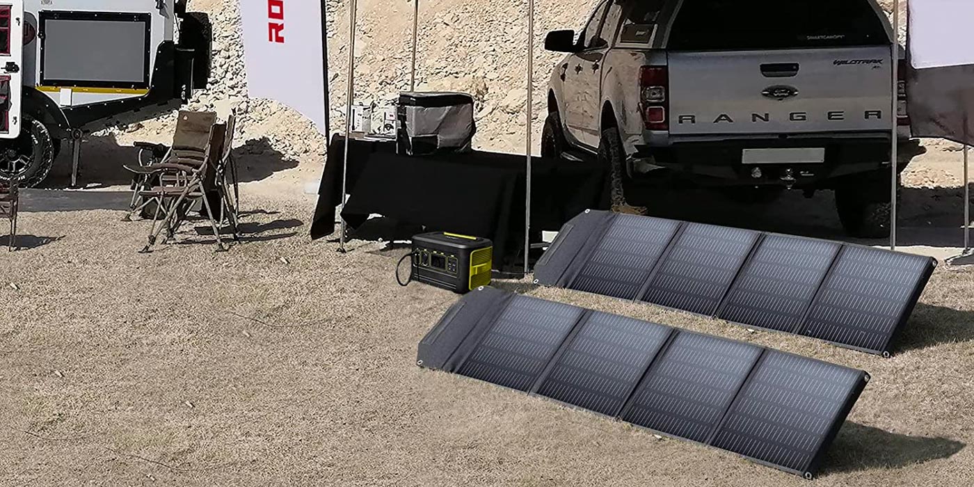 ROCKPALS foldable 100W solar panel packs 18W USBC output at low of