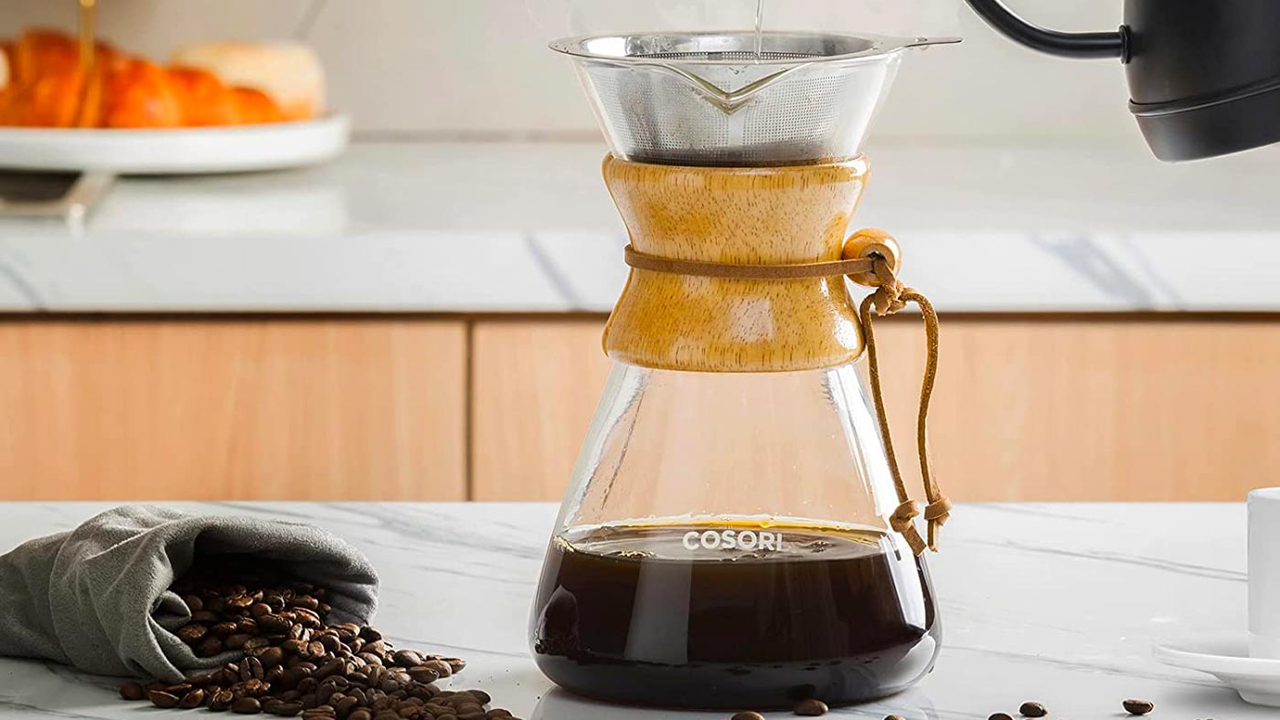 Cosori Pour Over Coffee Maker With Double Layer Stainless Steel Filter