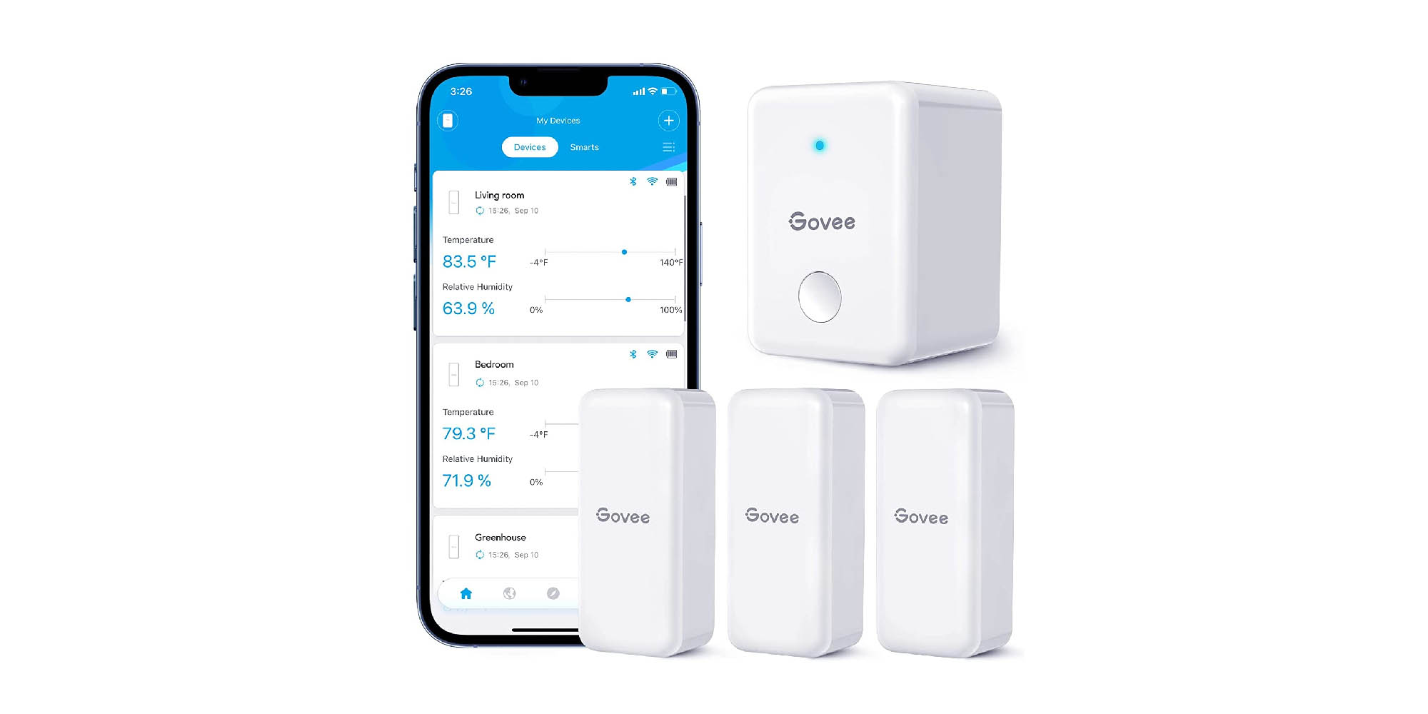 Govee, Other, Govee Wifi Hygrometer Thermometer Wireless Temperature  Humidity Sensor With App