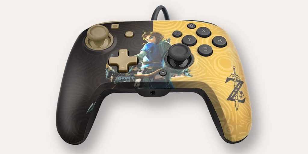 PDP Gaming Faceoff Deluxe+ Wired Switch Pro Controller - Zelda Breath of the Wild Edition