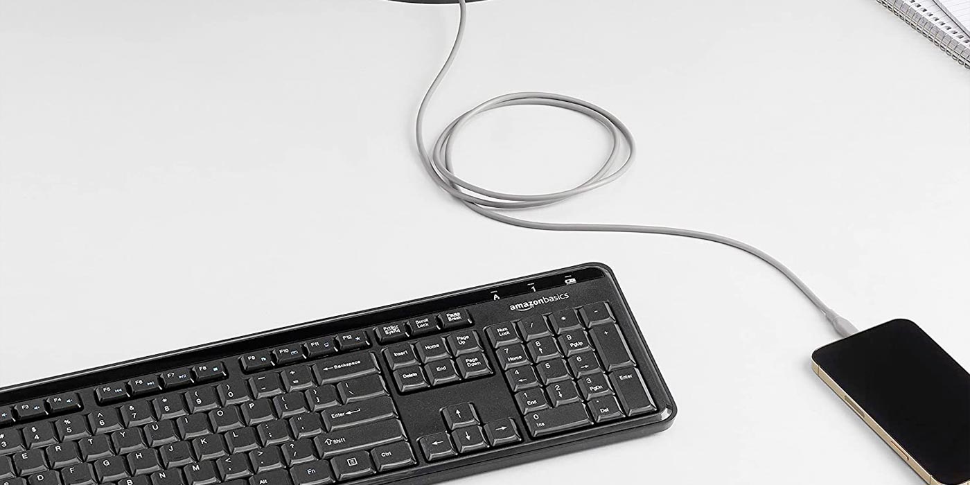 Smartphone Accessories Amazon Basics 6foot MFi Lightning Cable 2.50