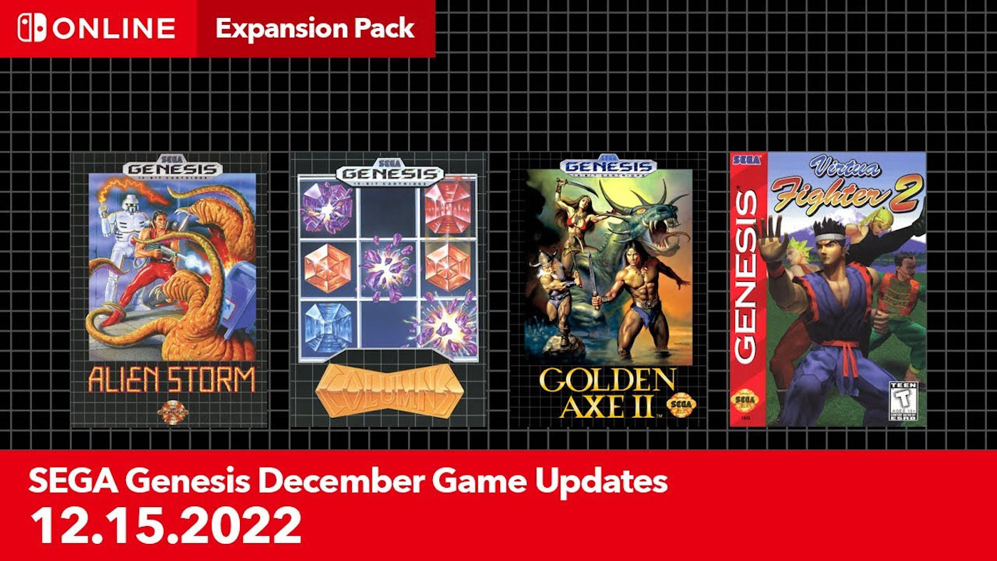 Nintendo Switch Online + Expansion Pack: SEGA Genesis games added for  December 2022 – Official Nintendo Site