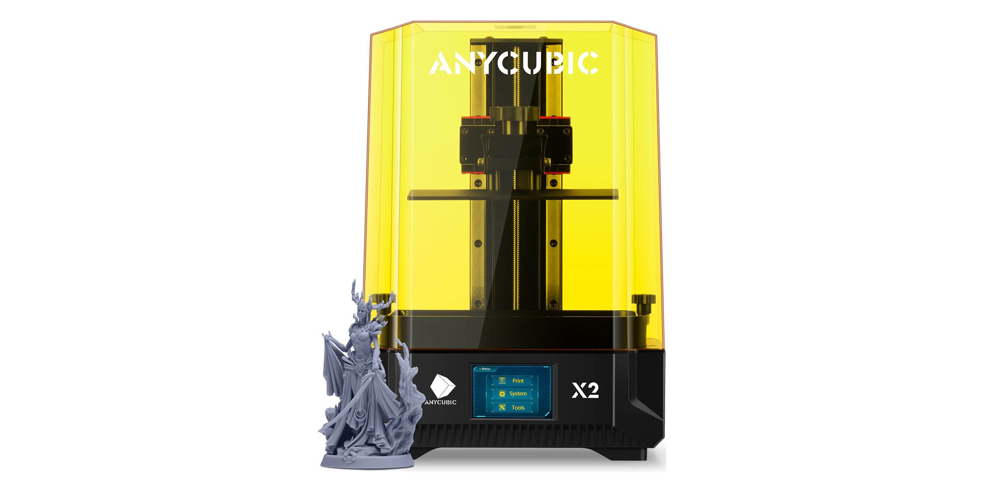 ANYCUBIC Photon Mono X2 Resin 3D Printer, 9.1'' 4K+ HD Mono Screen LCD SLA  Large Resin Printer with Upgraded Light Source, Dual Linear Guide