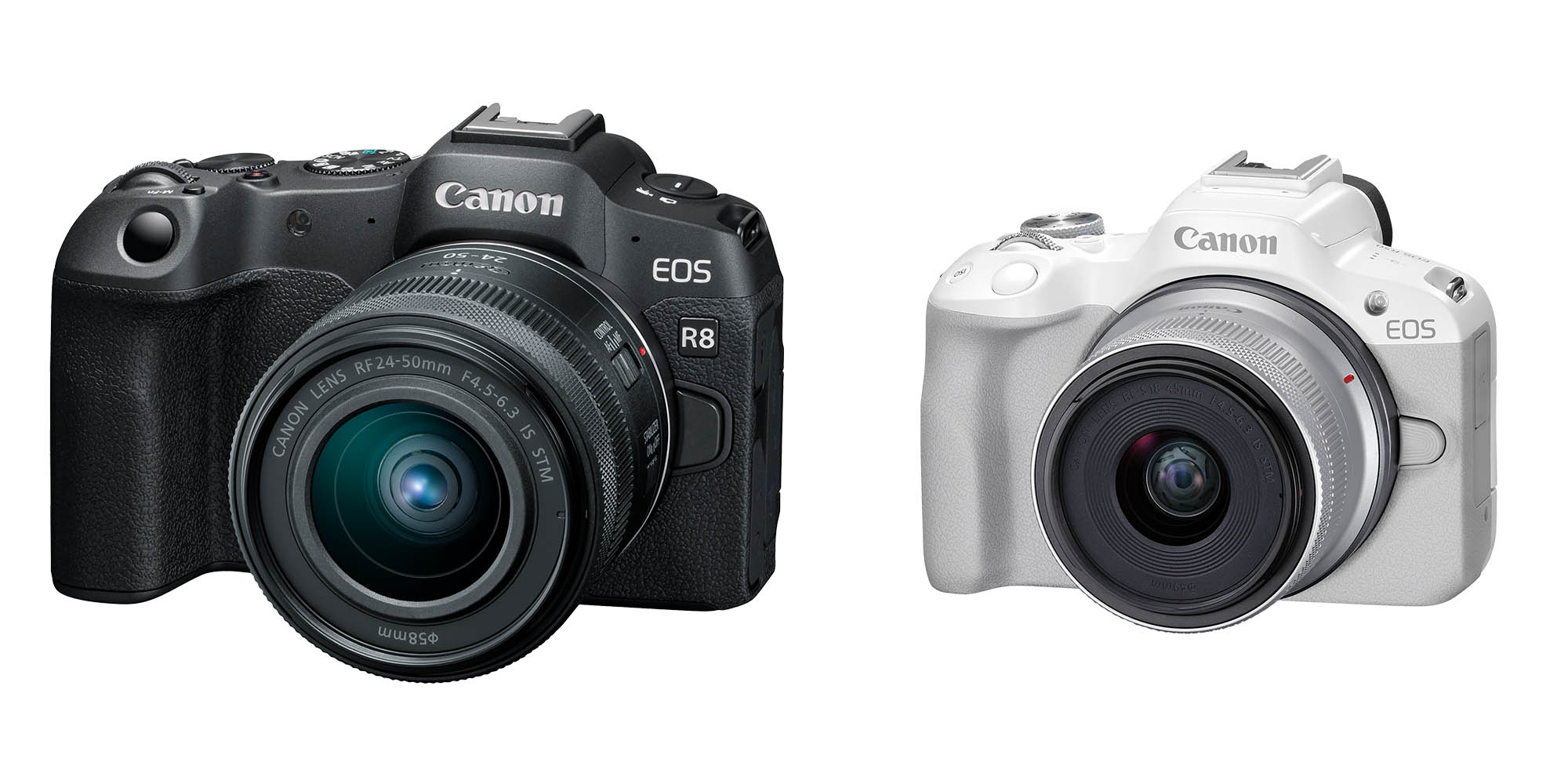 Canon Unveils the Lightest Full Frame EOS R mirrorless camera EOS R8 and  the lightest and smallest APS-C EOS R Mirrorless Cameras EOS R50, New RF  lens RF 24-50mm f/4.5-6.3 IS STM