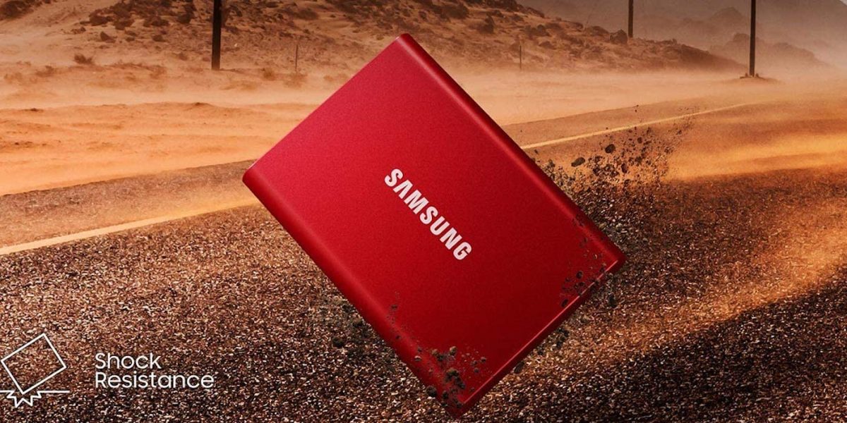 Samsung T7 2TB Portable Solid-State Drive in red