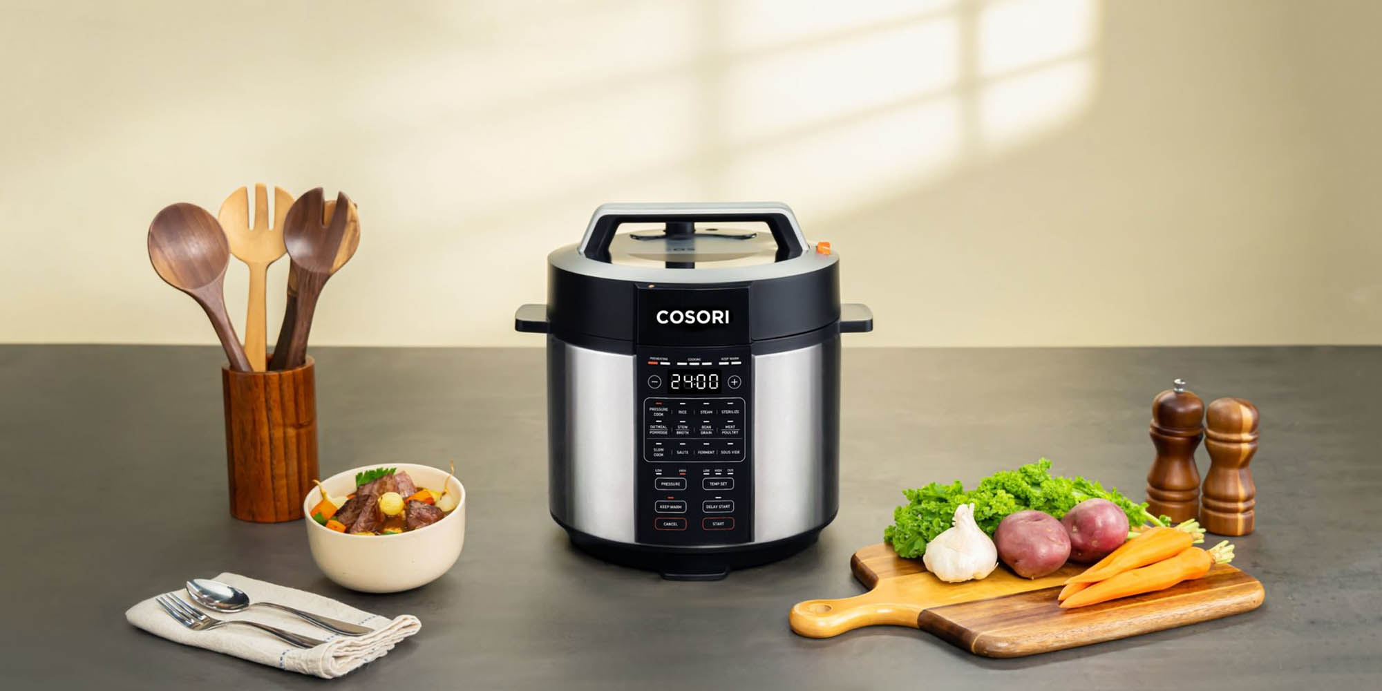 COSORI's latest 6-quart pressure cooker has 13 cooking modes