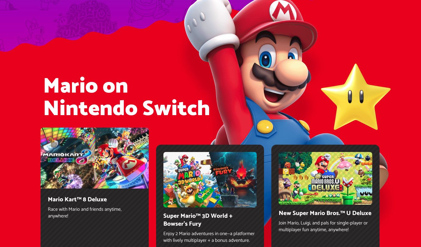 Nintendo switch store mario day deals