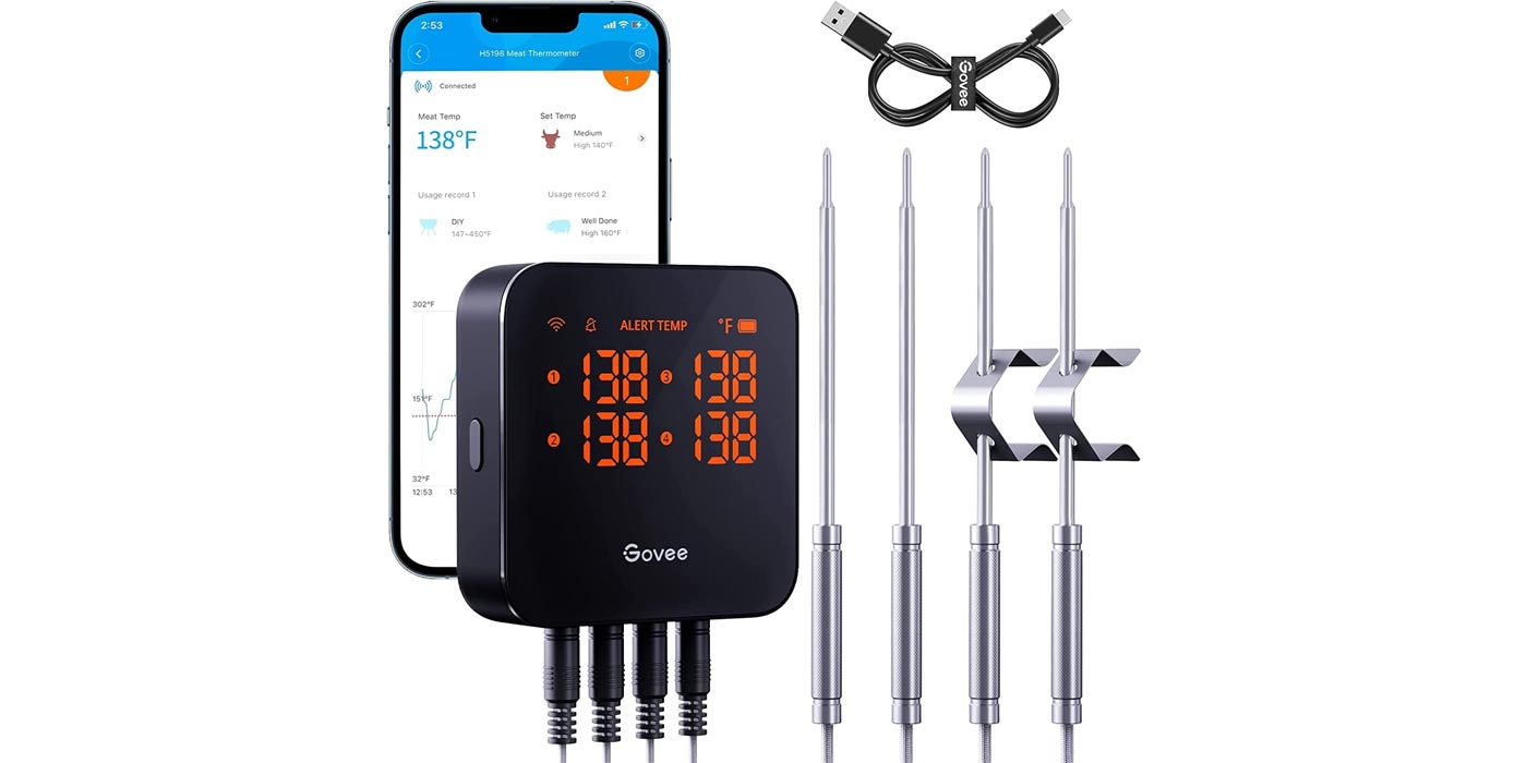 BFOUR Smart Bluetooth Wireless Meat Digital Thermometer