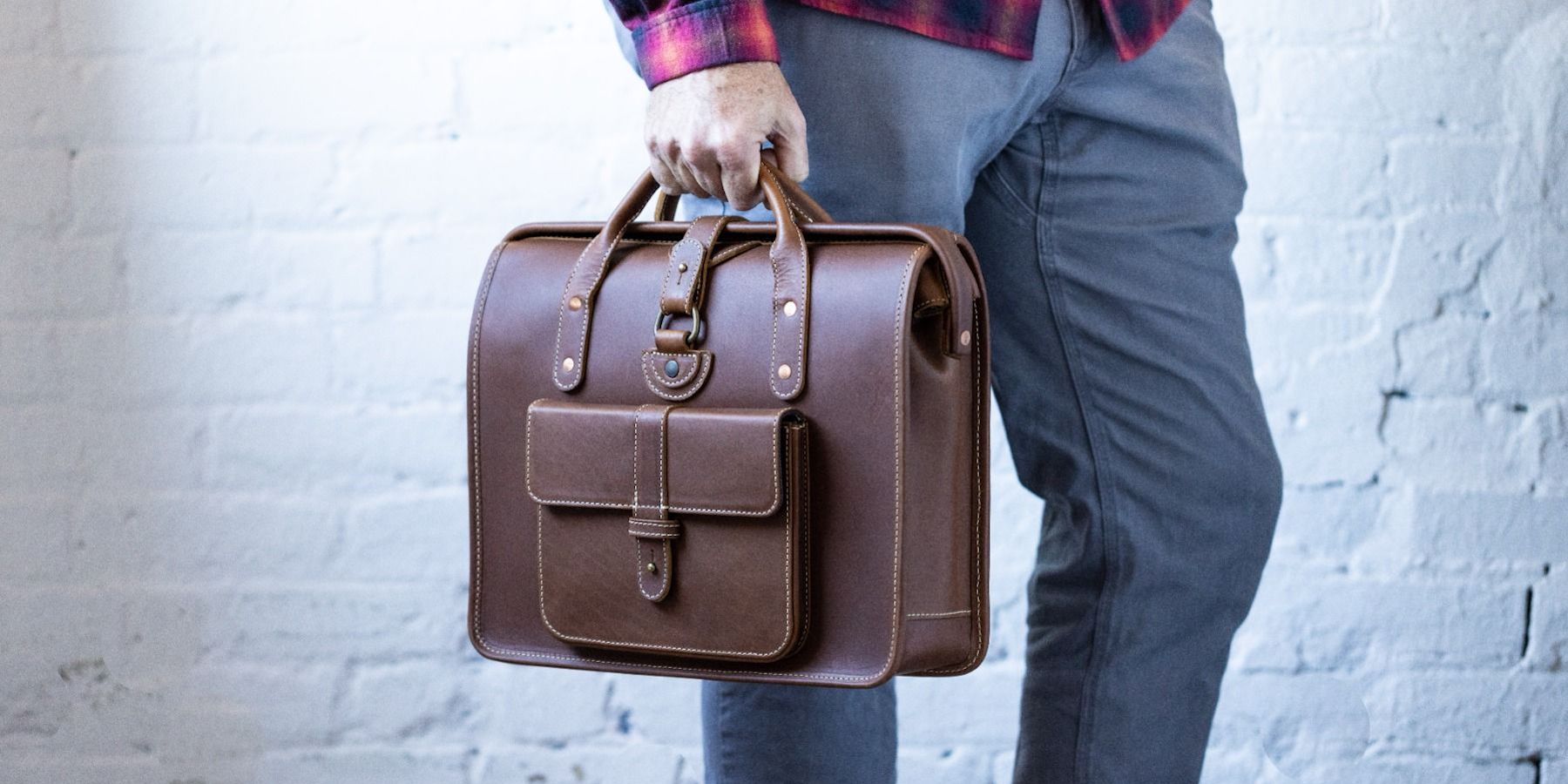Pad & Quill Gladstone Leather Briefcase