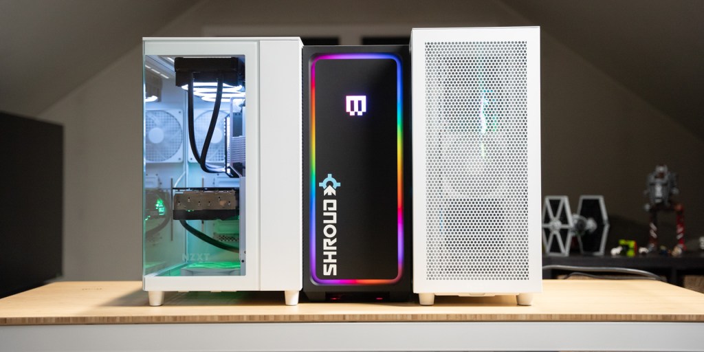 MG-1: Shroud Edition next to NZXT Player: Three
