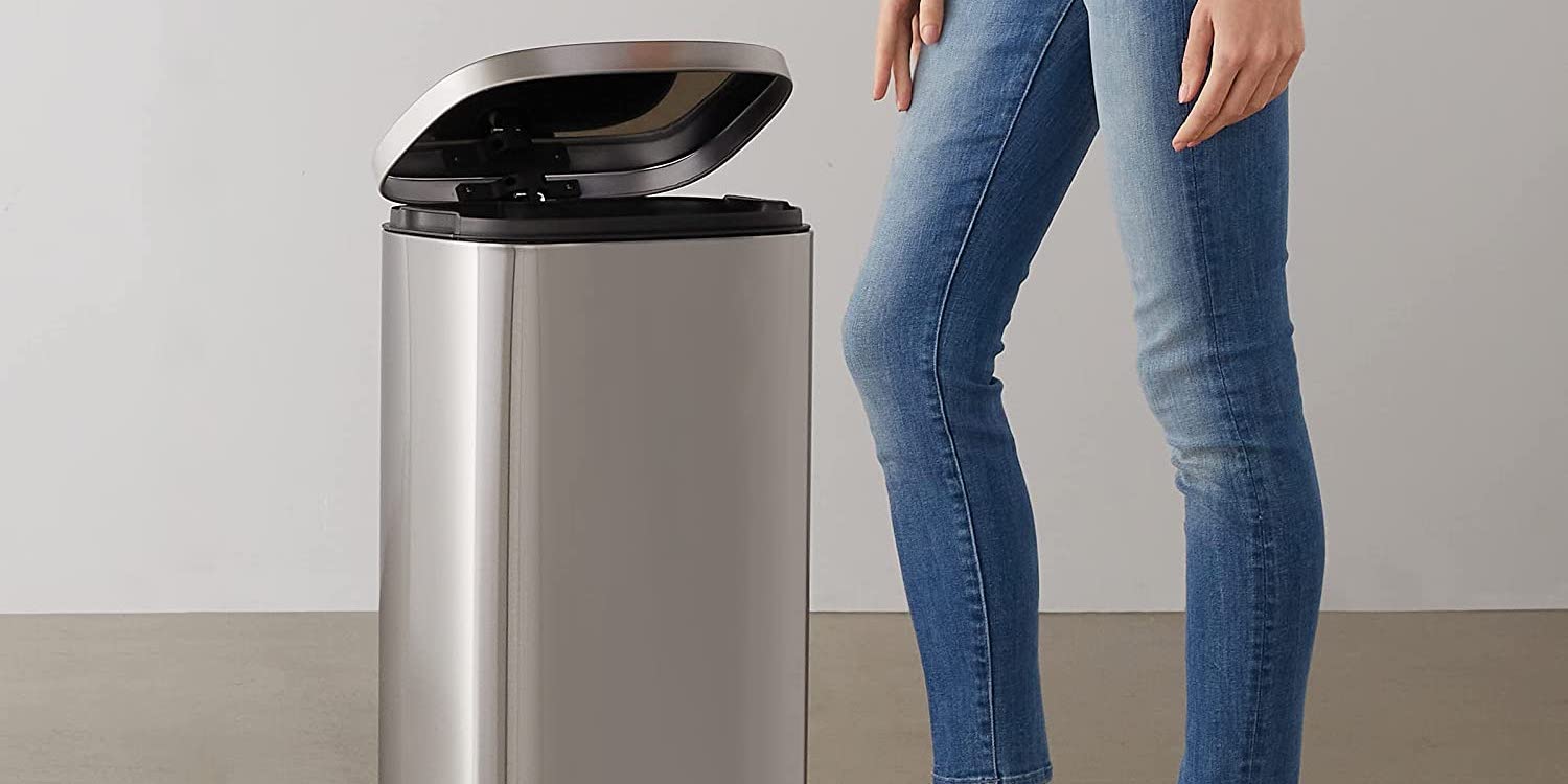 Amazon's hands-free steel kitchen/bathroom trash cans hit the best ...