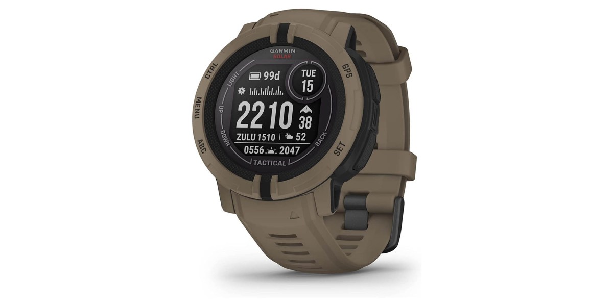 Garmin Instinct 2X Solar Tactical GPS Smartwatch with Ballistics Calculator