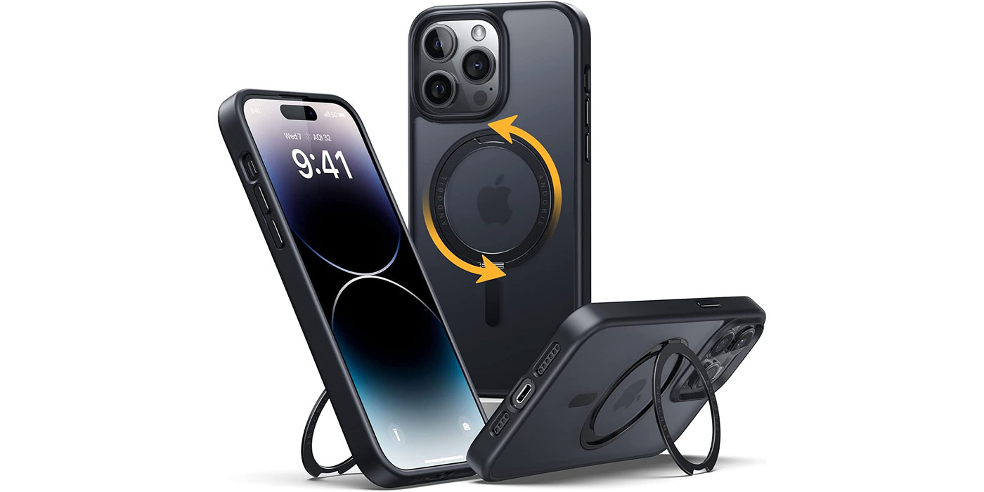 Smartphone Accessories: Andobil iPhone 14 Pro Max MagSafe/Kickstand Case  $16.50, more