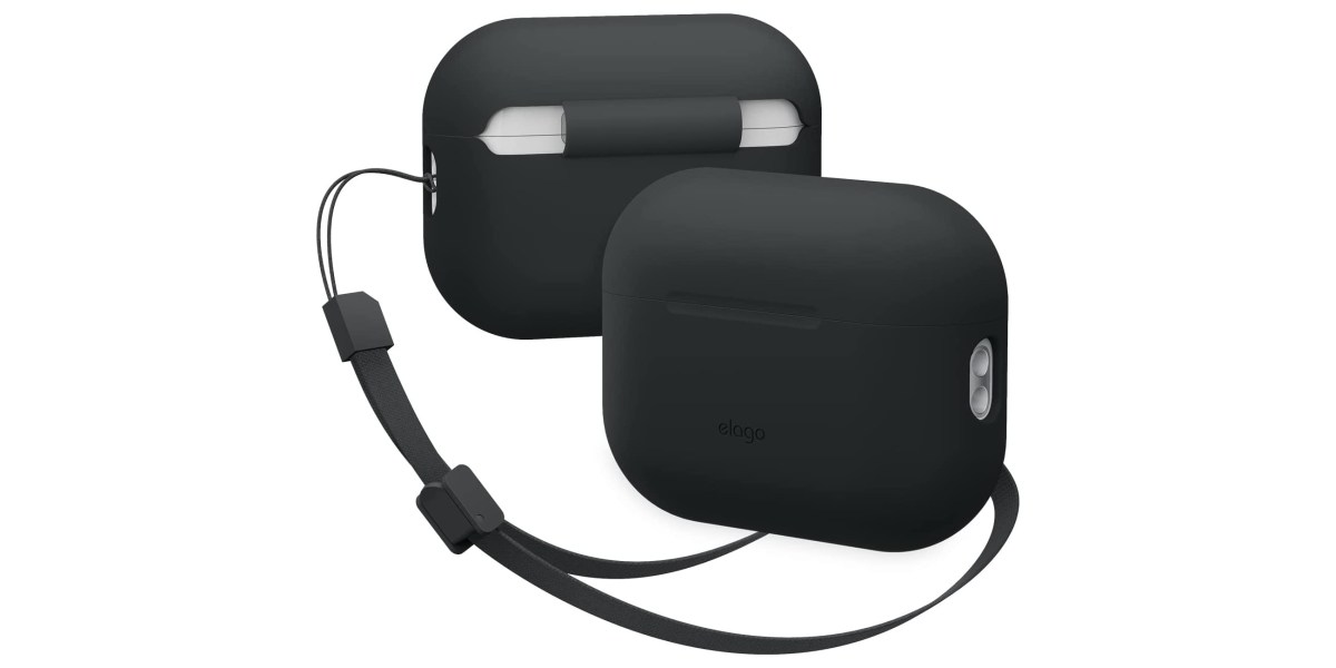 elago's silicone AirPods Pro 2 case with removable fabric lanyard now