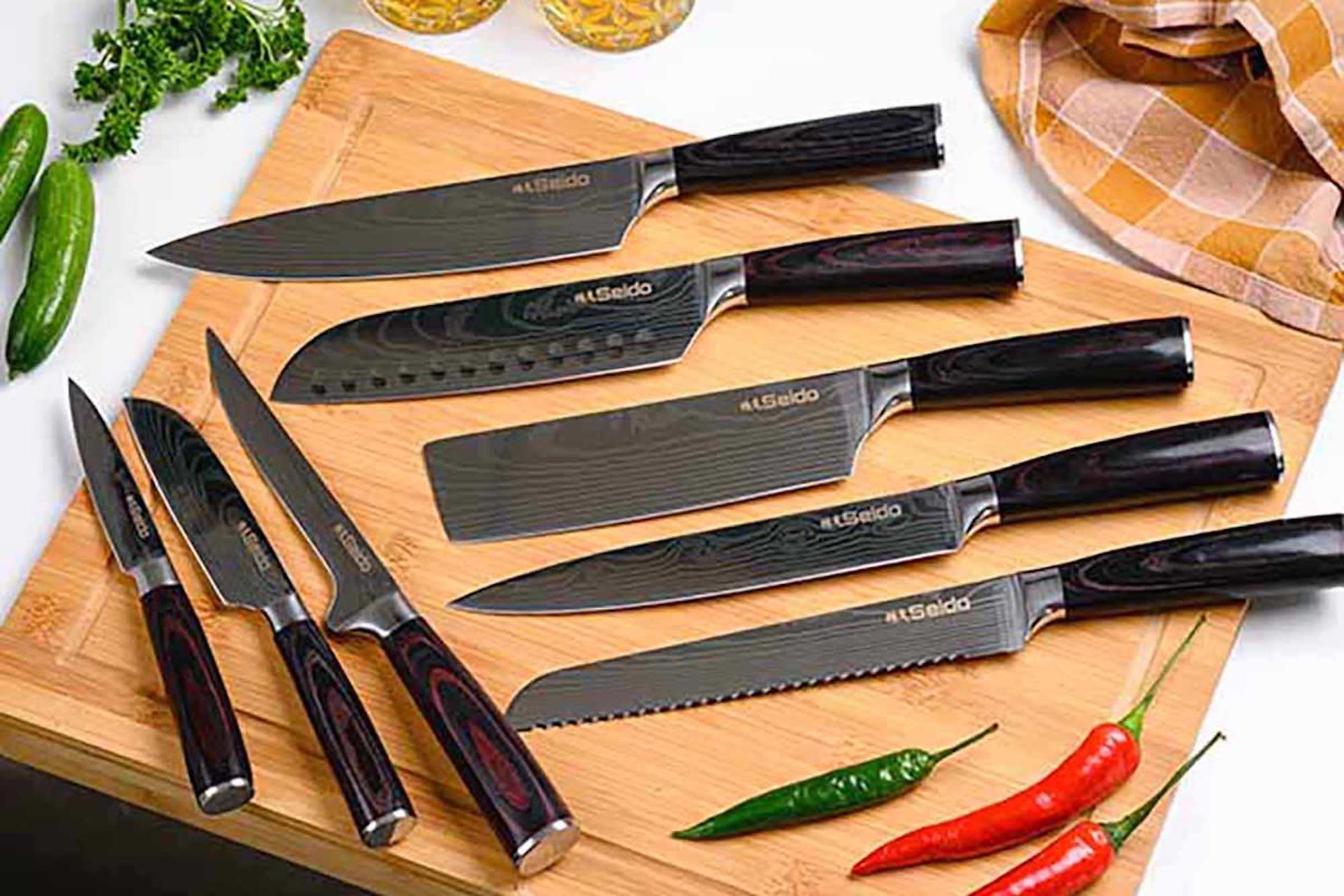 Buy a Seido Master Chef Japanese 8-piece knife set for $140 and