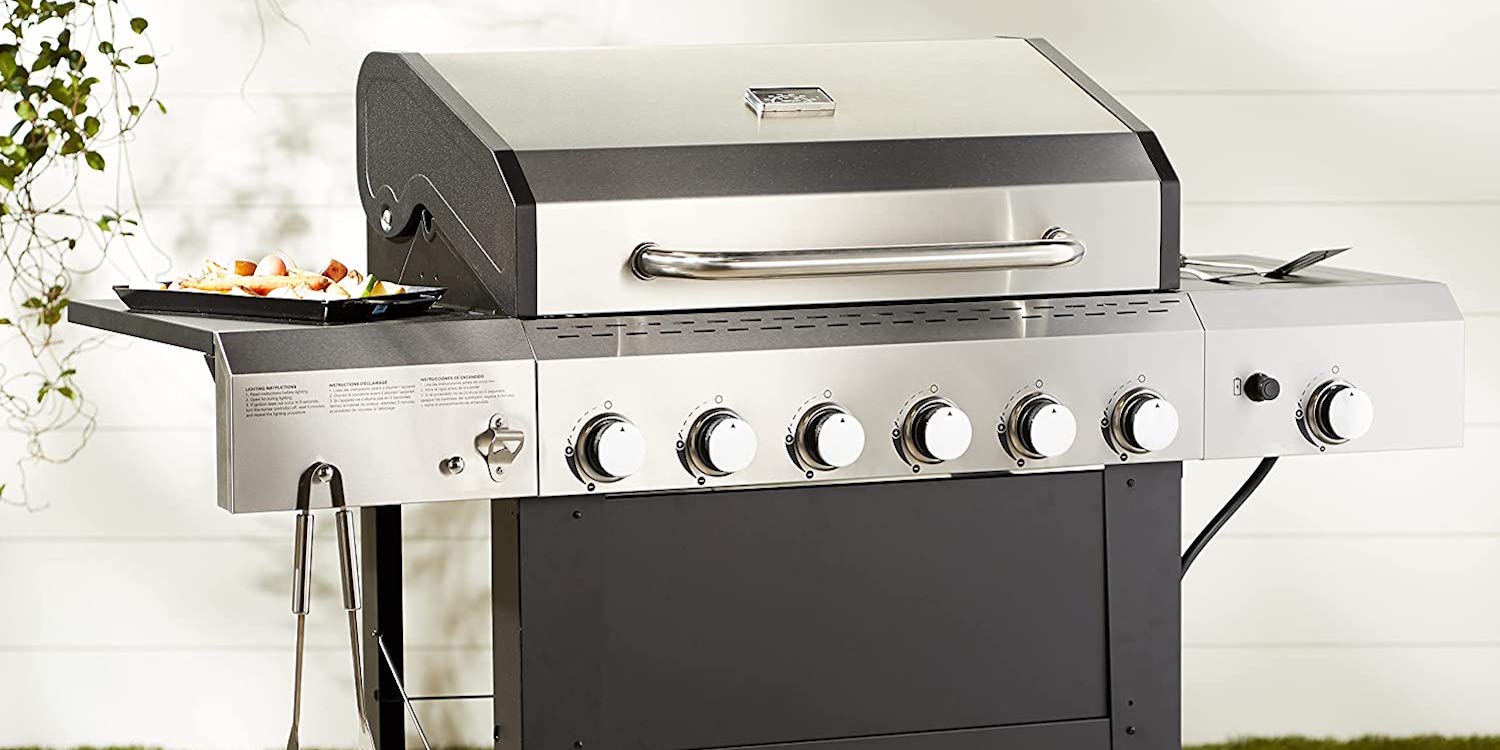 new stainless steel 6-burner gas grill its price ever at $284 (Reg. $350+)