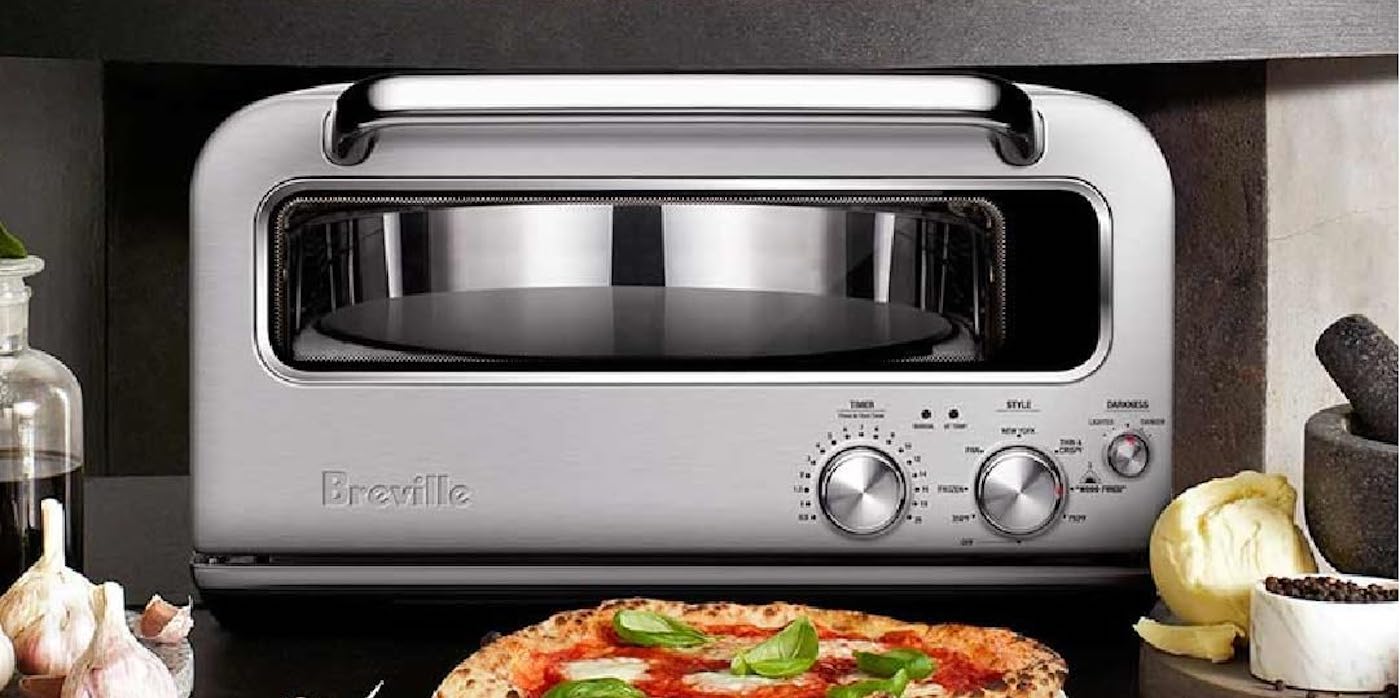 Fulgutonit Four à Pizza Électrique Double, Four à Pizza en Acier