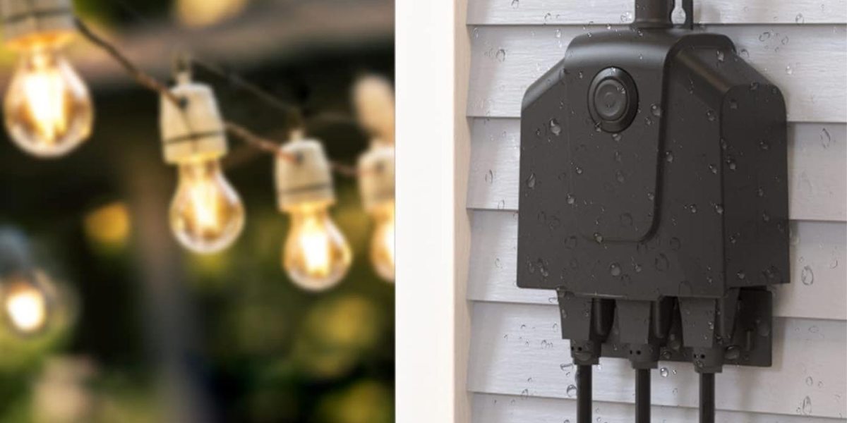 Use meross' triple HomeKit WiFi outdoor smart plug to turn patio