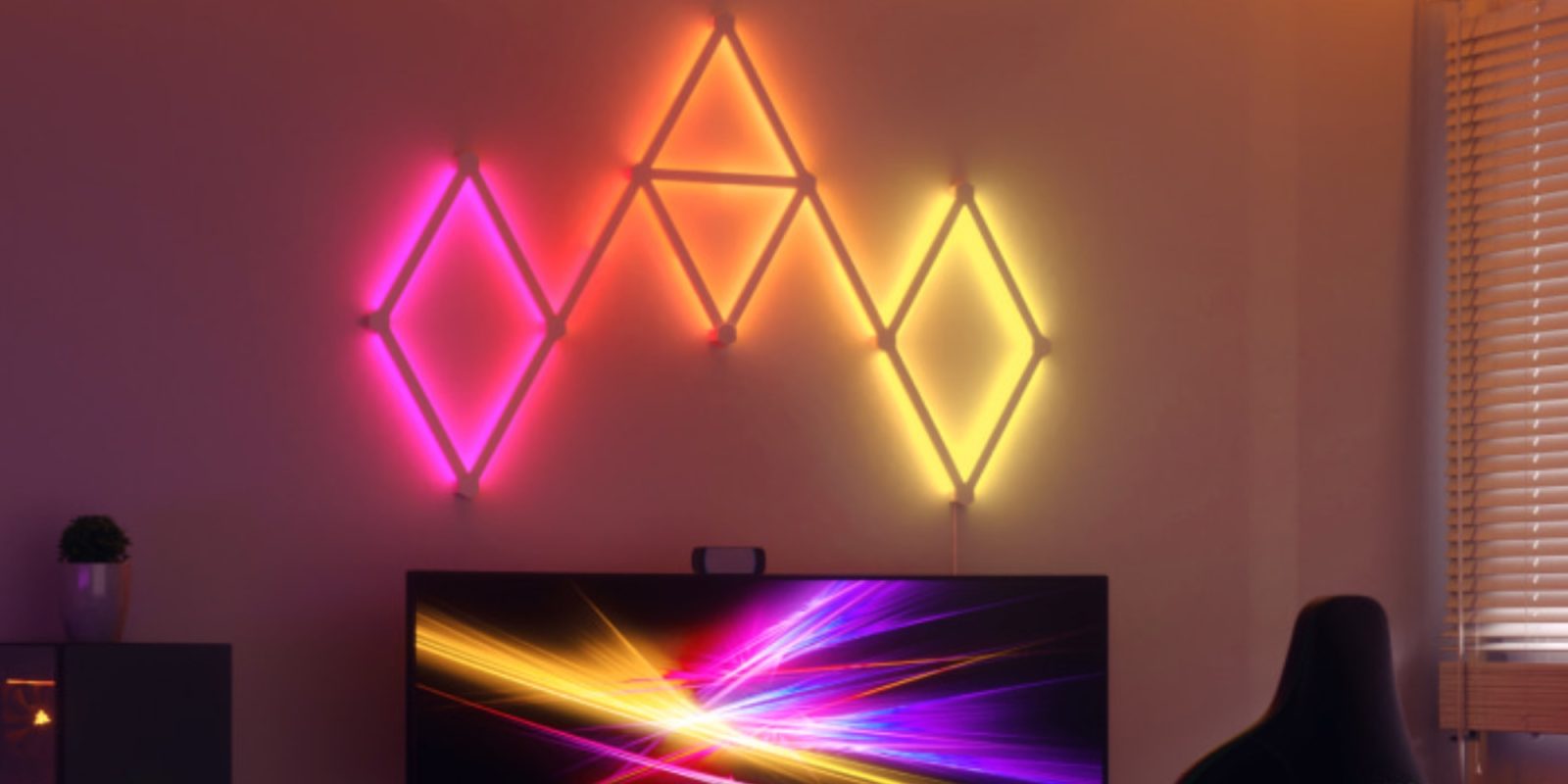 a screen shot of a lit up room