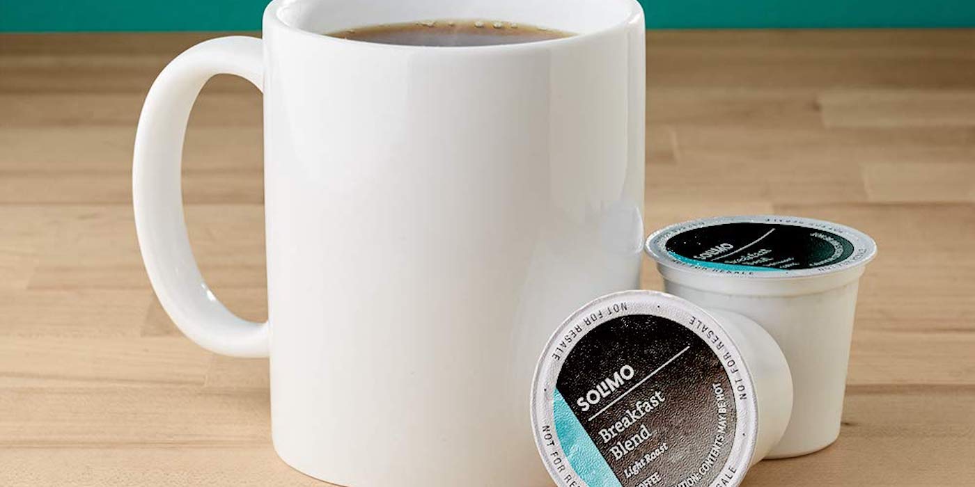 Amazon Solimo Breakfast Blend Light Roast Coffee Pods