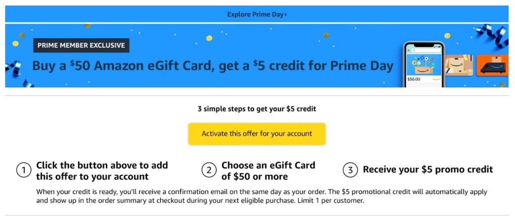 Prime Day Gift Card Deals: Get Extra Money to Spend at