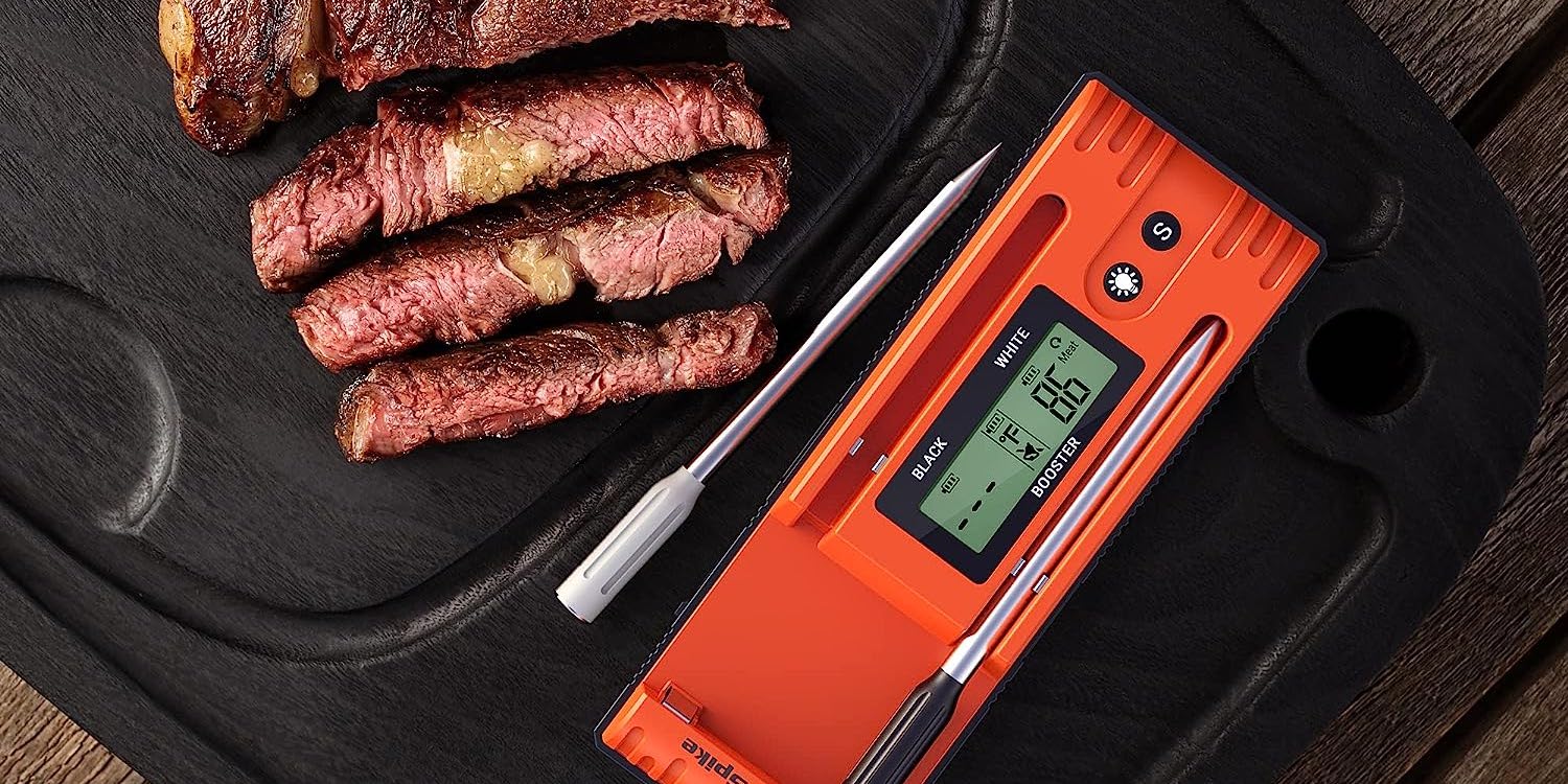ThermoPro - Long Range Wireless Meat Thermometer with 4 Probes - Red