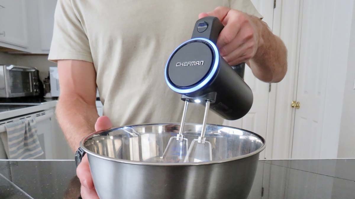 Chefman Cordless Hand Mixer has 7 speeds for all your baking needs at