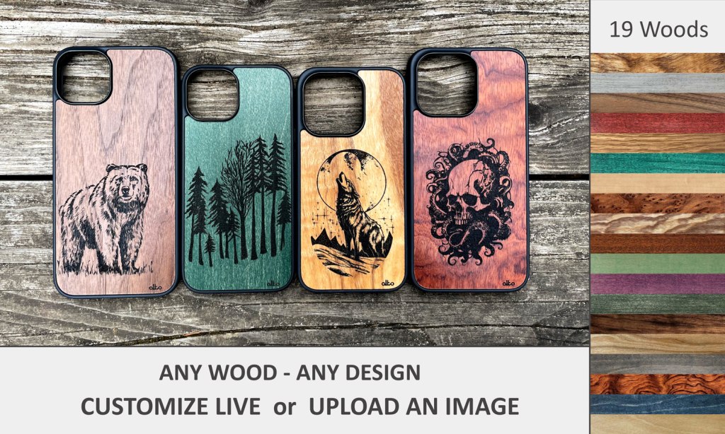 Alto custom wood iPhone 15 cases