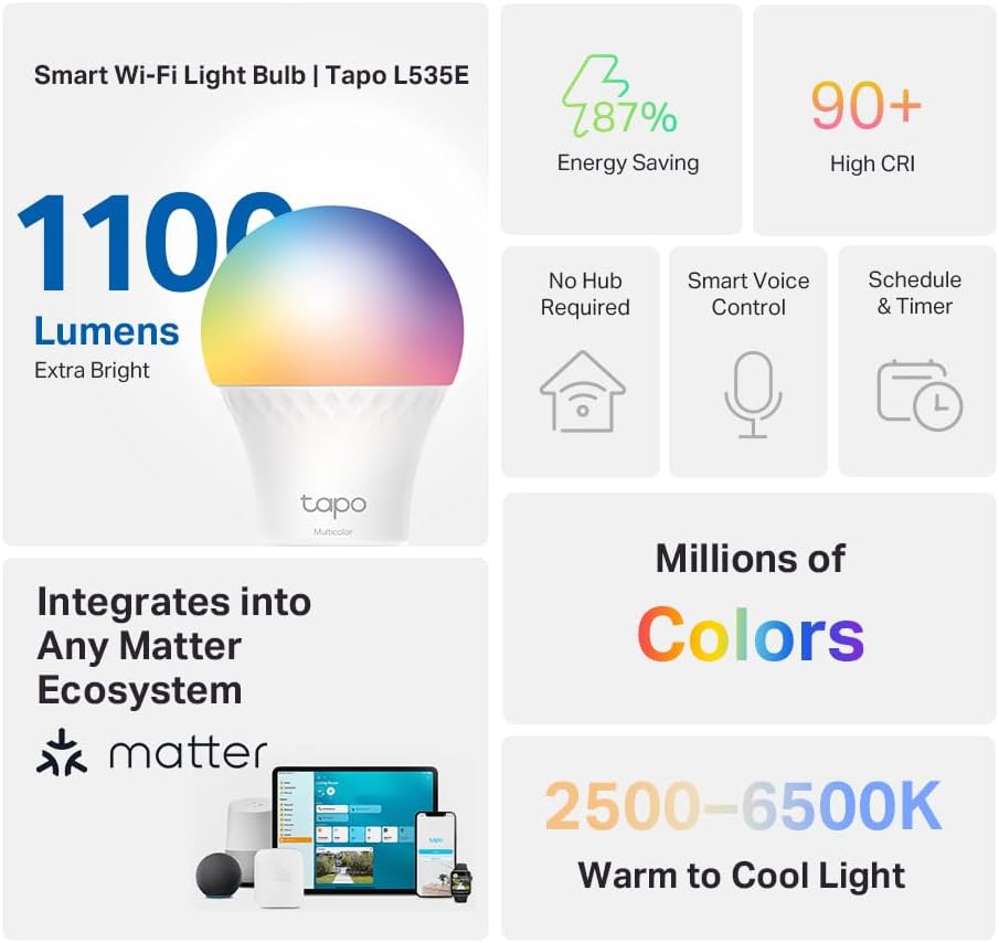 New TP-Link Tapo Matter smart bulb goes live at $18