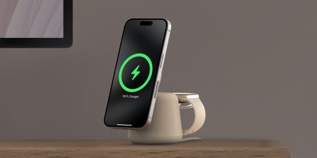 Belkin's Boost Charge Pro is a portable MagSafe wireless charging puck with  a built-in kickstand