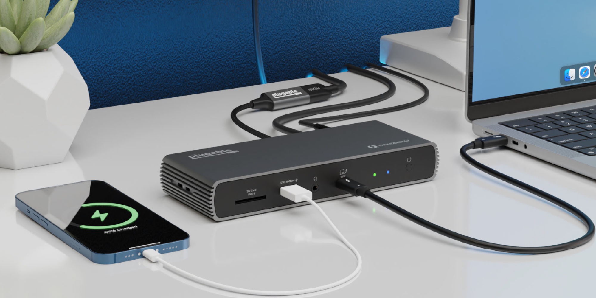 Plugable USB-C Docking Station, Dual 4K Monitors, 100W Laptop Charging –  Plugable Technologies