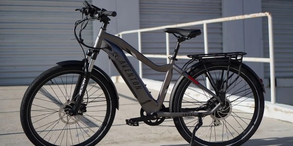 a bicycle parked in front of a building