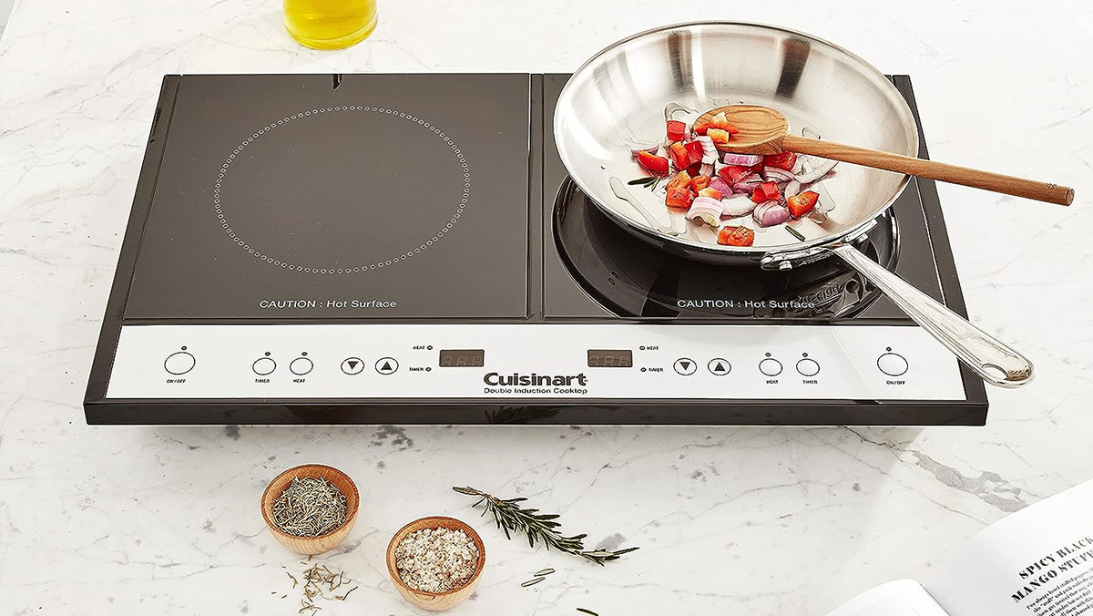 Cuisinart's double induction cooktop uses 70% less energy for 2023