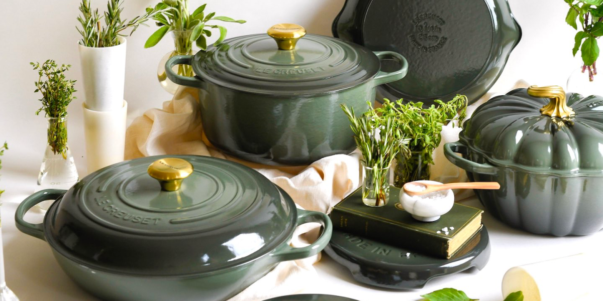 Le Creuset refreshes cookware collection with new Thyme colorways