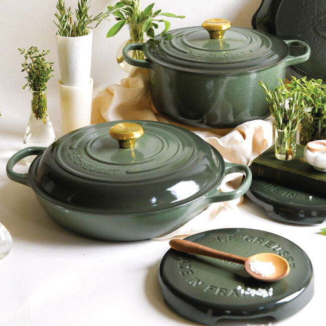 Le Creuset refreshes cookware collection with new Thyme colorways