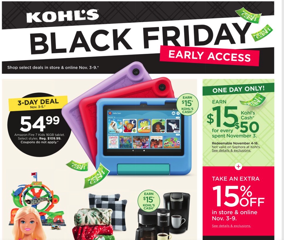 LIVE NOW: Kohls Black Friday Ad Scans 2023 !