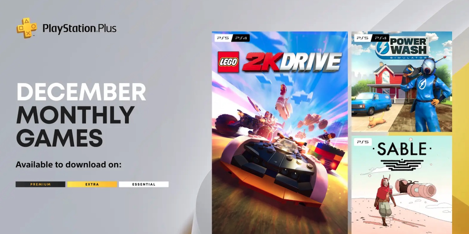 December PlayStation Plus FREE games: LEGO 2K Drive, Sable, and Powerwash  Simulator