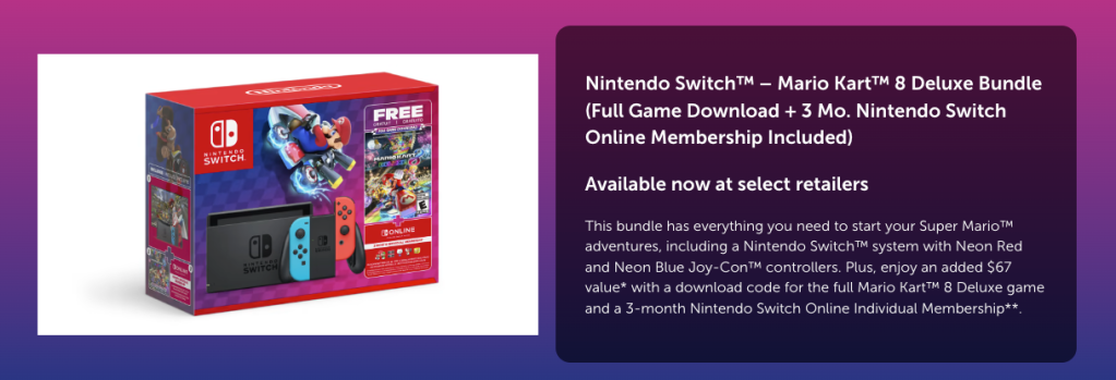 Nintendo Black Friday deals include Switch bundle, $20 savings on