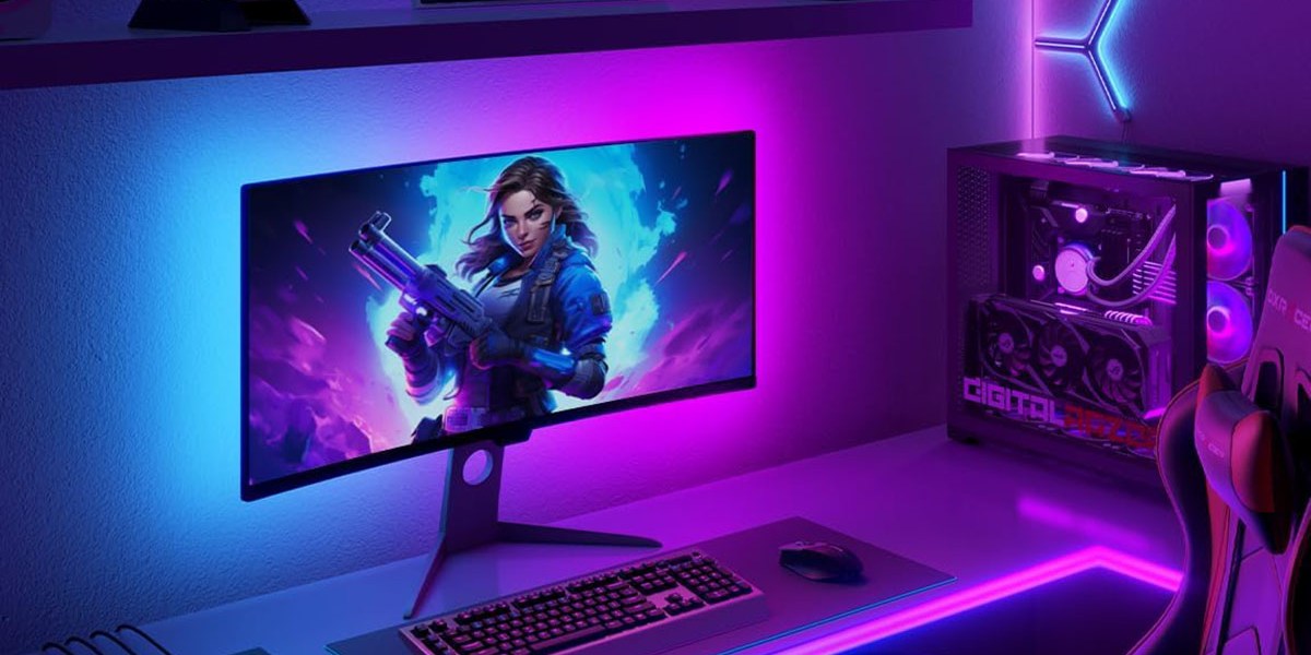 Govee AI Gaming Sync Box Kit, with Light Bars and Monitor Back Light,  HDMI2.0 4K Gaming Box, RGBIC LED Light Strip for 27-34 inch Monitors, Works  with Alexa, Google Assistant, and CEC
