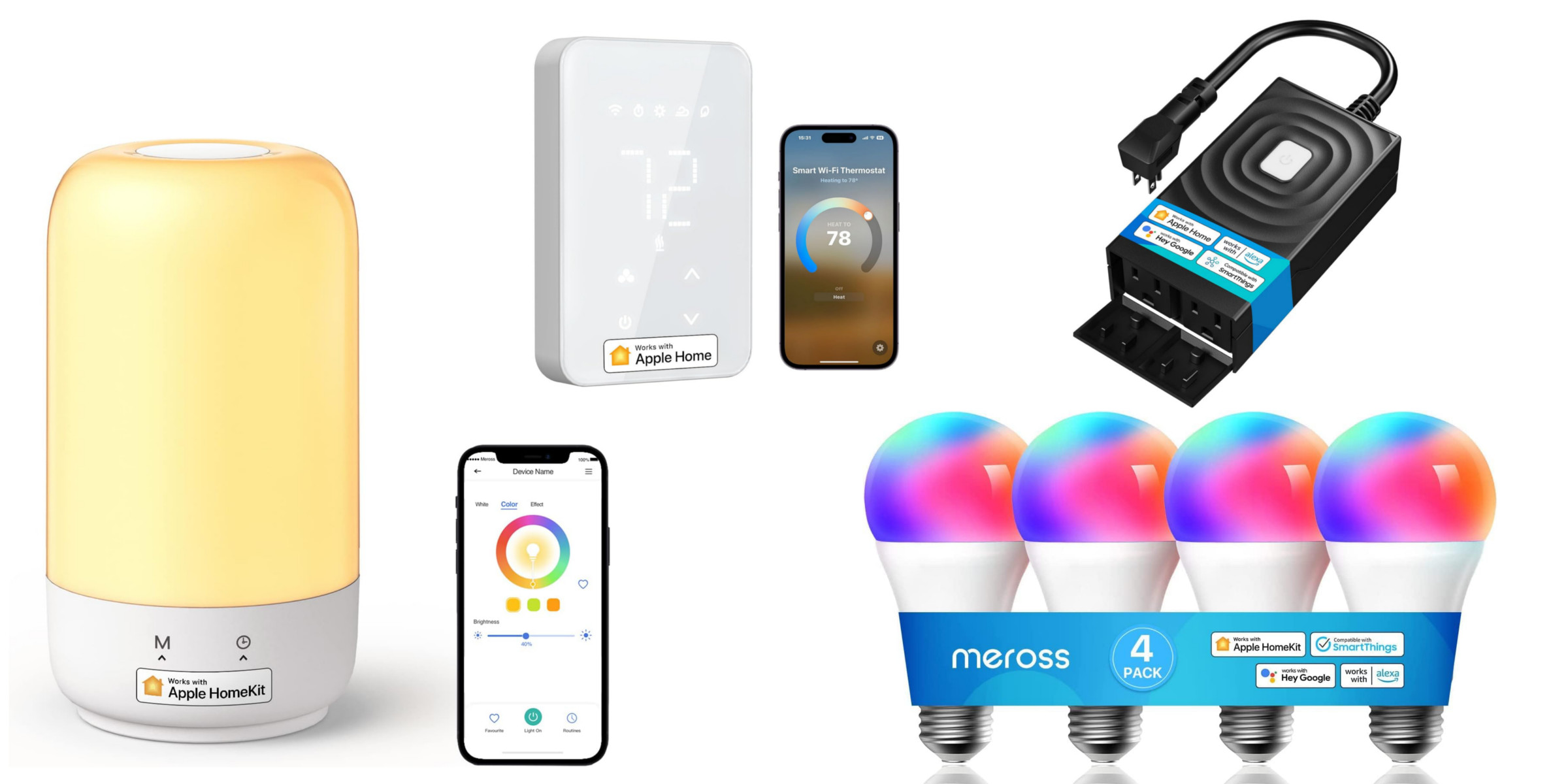 meross Black Friday HomeKit/Alexa smart home from $14: Matter plugs, bulbs,  lamps, more