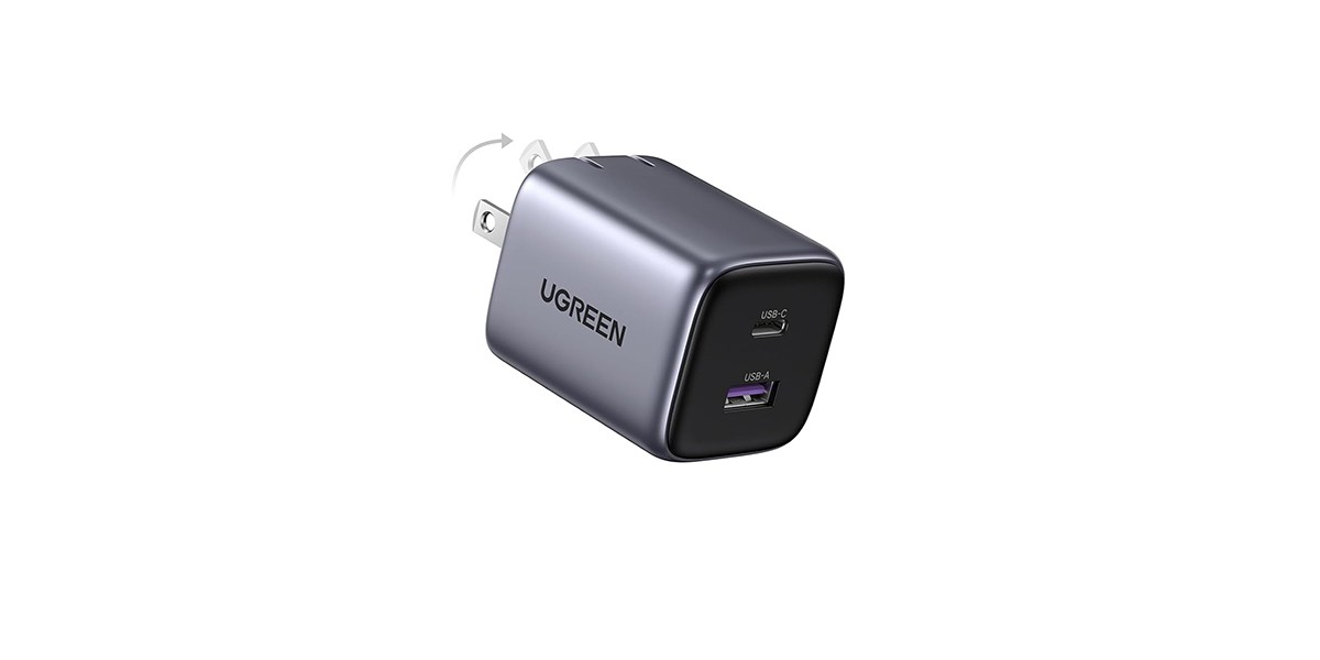 UGREEN Chargeur 65W USB-C/A, Technologie GaN