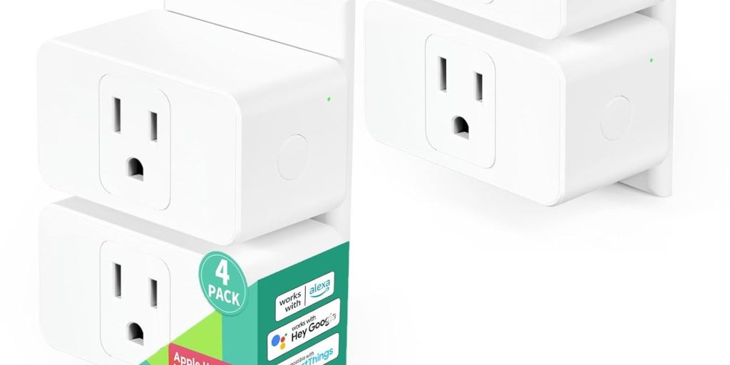 Score a 4-pack of meross mini smart plugs down at the $22  low ($5.50/ plug)