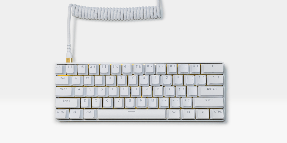 Apex Pro Mini- Limited-Edition White x Gold keyboard