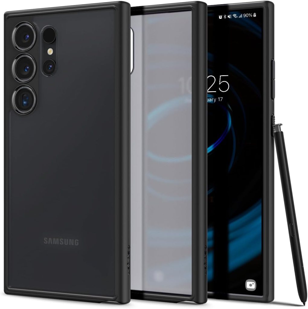 Spigen Ultra Hybrid Designed for Galaxy S24 Ultra Case (2024),  [Anti-Yellowing] [Military-Grade Protection] - Frost Black