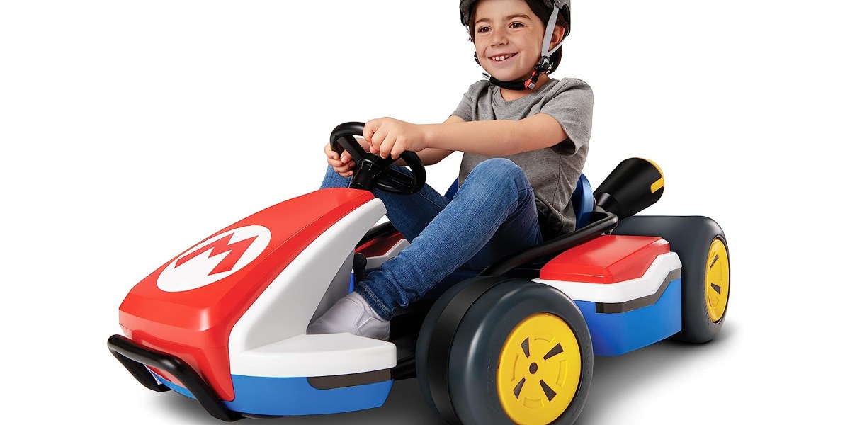 Bring Mario Kart to life with this 24V Deluxe Ride-On Racer down