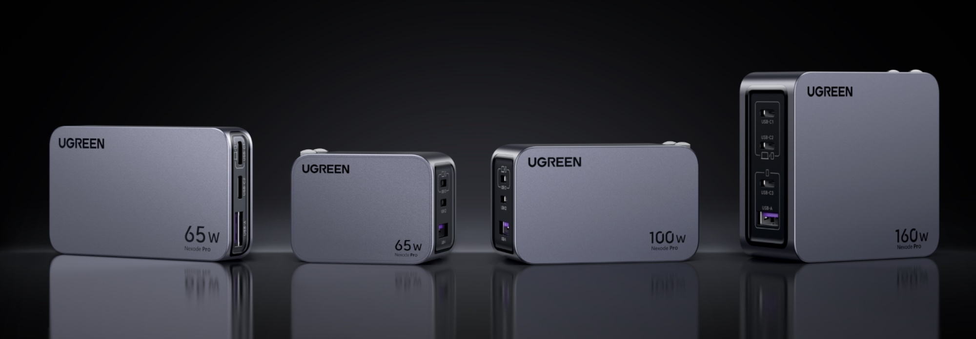 Ugreen Nexode 200W 6-Port USB Desk Charger space grey