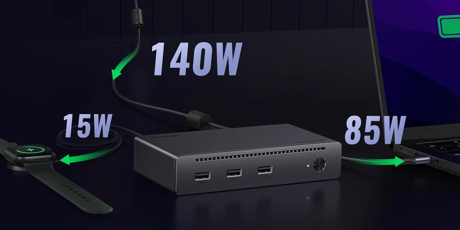UGREEN's new 8-in-1 40Gb/s Thunderbolt 4 dock with dual 4K