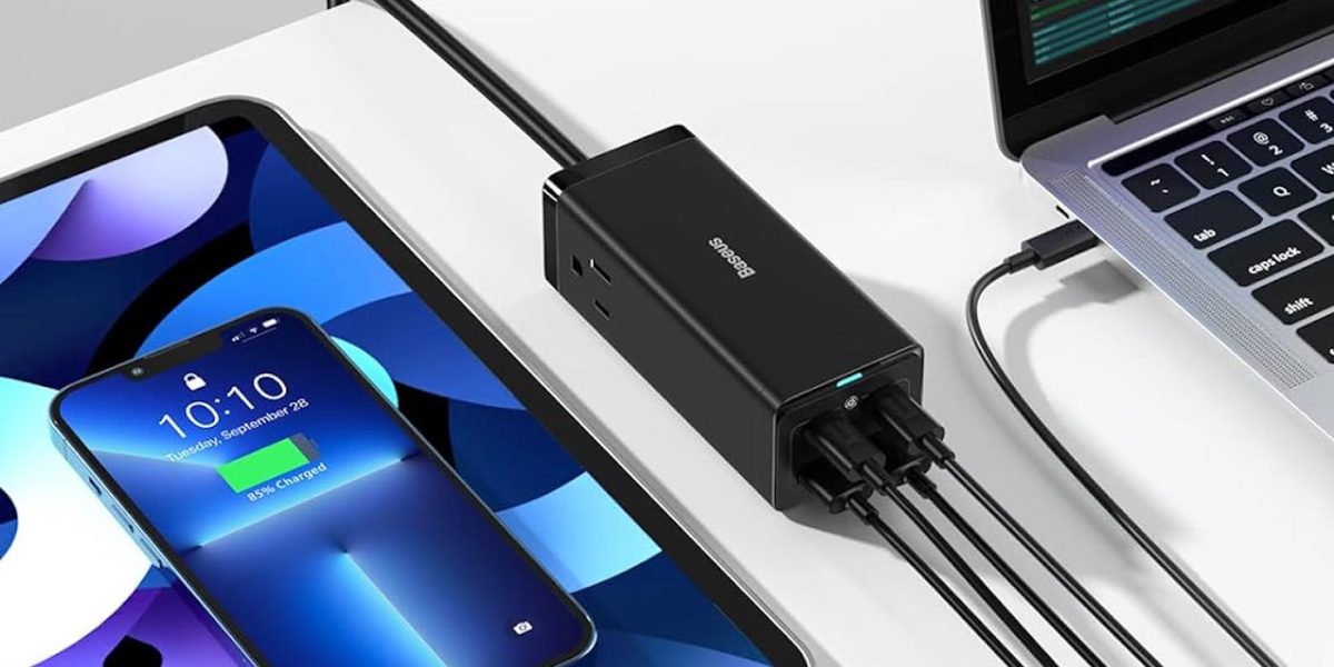 This regularly $50 Baseus 65W USB-C charging station with two AC outlets is  now $22