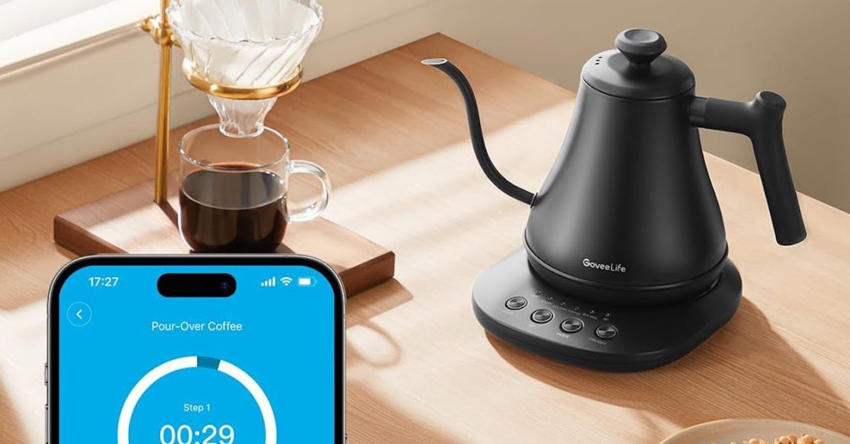 Upgrade your kitchen with Govee’s stylishly sleek Smart Electric Gooseneck Kettle while down at a  2026 low